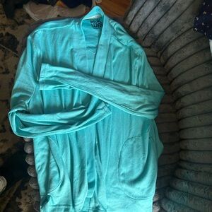 Muk Luks Women’s Aqua Cardigan Sweater